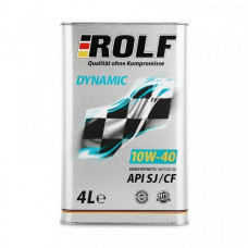 Масло моторное АКЦИЯ Rolf dynamic 10w40 cj/cf 4 литра п/синт.(4литра по цене 3-х)