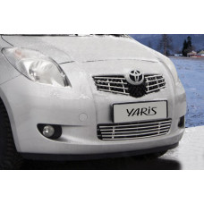 Декоративный элемент воздухозаборника d10 (5 трубочек) "Toyota Yaris" хром, TYAR.97.2230