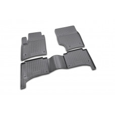 Коврики в салон VW Touareg I 10/2002-2010, 4 шт. (полиуретан, бежевые)