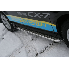 Пороги с листом d 42 (компл 2шт) "Mazda CX-7" 2007-2010, MACX.82.0548