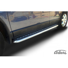 Защита штатных порогов Arbori d57 с листом HONDA CR-V 2009-2012