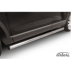 Защита штатных порогов Arbori d76 труба MAZDA CX-9 2007-2013