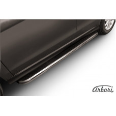 Защита штатных порогов Arbori d42 с листом "чёрный квинтет" MITSUBISHI ASX 2014-