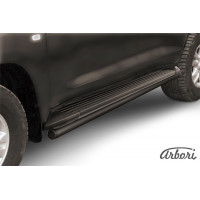 Защита штатного порога Arbori d57 черная TOYOTA LAND CRUISER 200 2007-2012