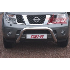 Решётка передняя мини d 76 низкая "Nissan Pathfinder" 2005-2009, NPTF.56.0213