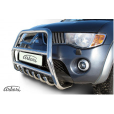 Защита передняя Arbori d76 высокая с защитой картера MITSUBISHI L-200 TRITON 2006-