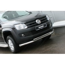 Защита переднего бампера d 76/42 двойная "Volkswagen Amarok" 2010-