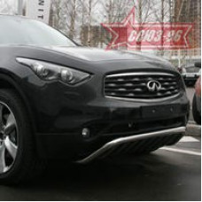 Решётка передняя мини d 60 низкая с нижней защитой "Infiniti FX 35/50" 2008-, INFX.57.0747