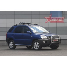 Решётка передняя мини d 60 высокая "Kia Sportage" 2005-2008, KISP.55.0249
