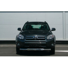 Защита переднего бампера d 76/60 (труба) двойная "Toyota RAV-4" 2006-2009, TRAV.48.0461