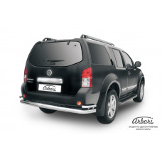 Защита Заднего бампера Arbori d76+d42 двойная NISSAN PATHFINDER 2010-2014