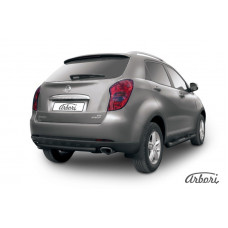 Защита заднего бампера Arbori d57 короткая SSANGYONG Actyon 2011-чёрн.