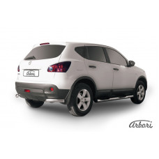 Защита заднего бампера "уголки" Arbori d57 NISSAN QASHQAI 2010-2013