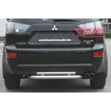 Защита заднего бампера d 60/42 двойная "Mitsubishi Outlander XL" 2006-2010